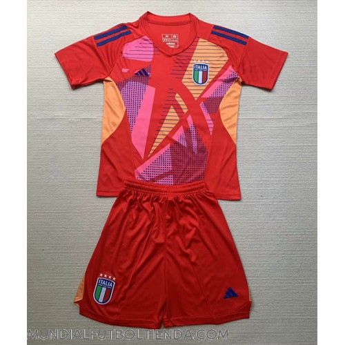 Camiseta Italia Portero Segunda Equipación Replica Eurocopa 2024 para niños mangas cortas (+ Pantalones cortos)